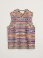 Seasalt Cornwall Black Mens Fair Isle Walt Vest - Image 4 of 5
