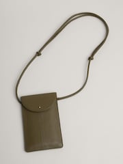 Seasalt Cornwall Green Fen Leather Phone Sling - Image 4 of 6