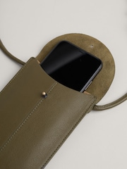 Seasalt Cornwall Green Fen Leather Phone Sling - Image 6 of 6