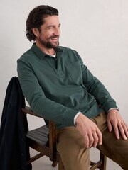 Seasalt Cornwall Green Mens Herdsman Organic Cotton Rugby Top - Image 1 of 5