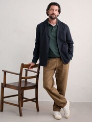 Seasalt Cornwall Green Mens Herdsman Organic Cotton Rugby Top - Image 3 of 5