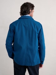 Seasalt Cornwall Blue Mens Tollgate Linen Blend Jacket - Image 2 of 5