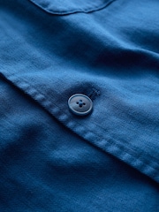 Seasalt Cornwall Blue Mens Tollgate Linen Blend Jacket - Image 5 of 5