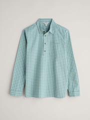 Seasalt Cornwall Green Mens Warren Half Placket Overshirt - Image 4 of 5