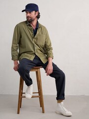 Seasalt Cornwall Green Mens Jackdaw Cotton Twill Shirt - Image 3 of 5