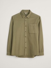 Seasalt Cornwall Green Mens Jackdaw Cotton Twill Shirt - Image 4 of 5