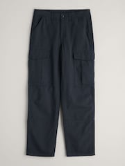 Seasalt Cornwall Blue Mens Launchman 100% Cotton Cargo Trousers - Image 4 of 5