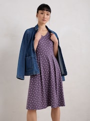 Seasalt Cornwall Purple Pier View Jersey Dress - Image 3 of 5