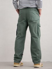 Seasalt Cornwall Green Mens Launchman 100% Cotton Cargo Trousers - Image 2 of 5