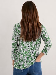 Seasalt Cornwall Green Gypsophilia Notch Neck Top - Image 2 of 5