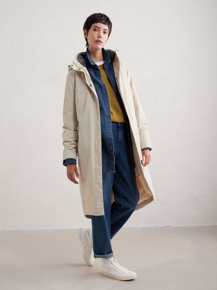 Seasalt Cornwall Natural Tall Janelle Raincoat - Image 1 of 5