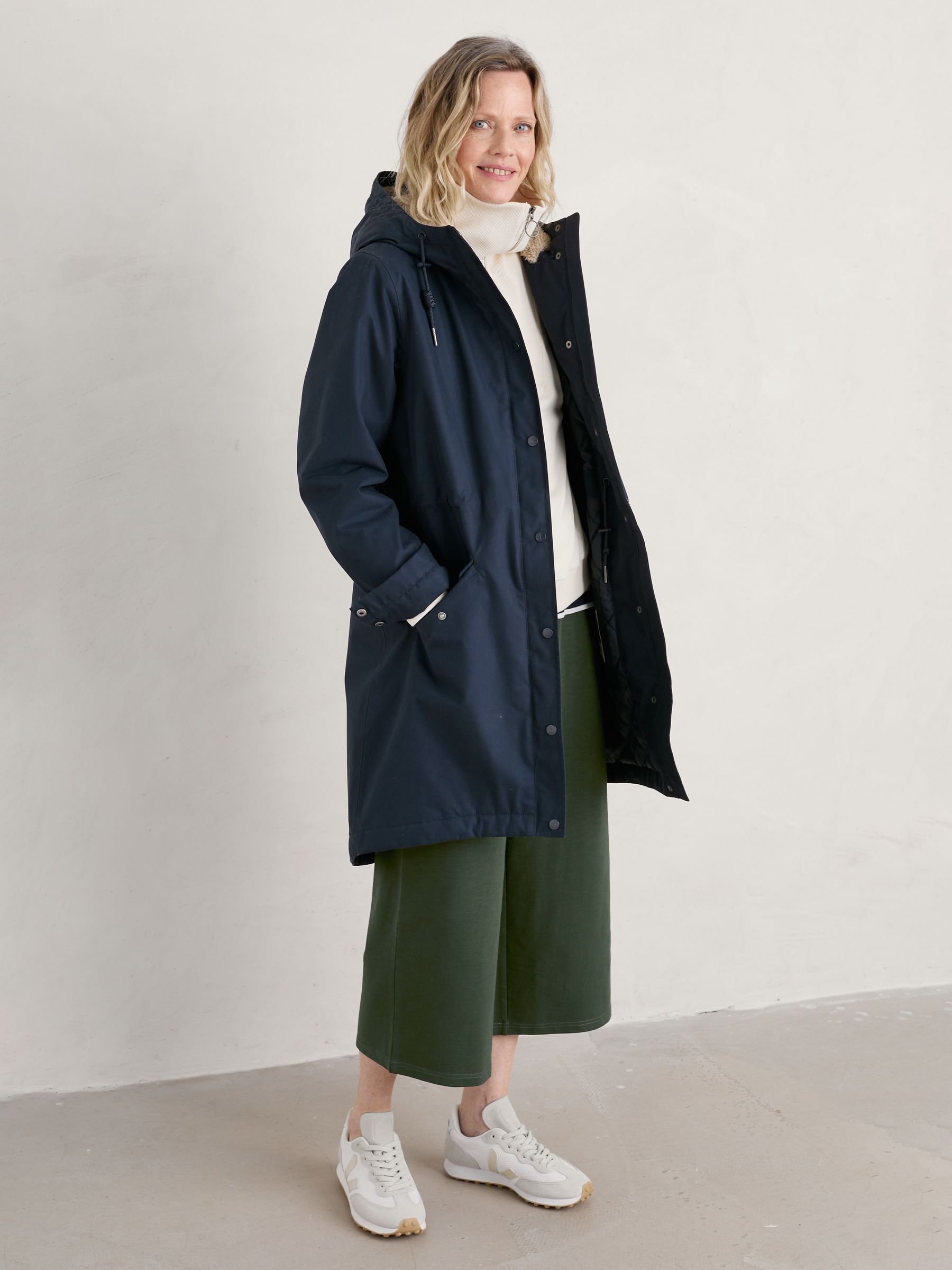 Seasalt Cornwall Blue Plant Hunter 2 Coat 22 Womens