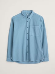 Seasalt Cornwall Blue Mens Jackdaw Cotton Twill Shirt - Image 4 of 5