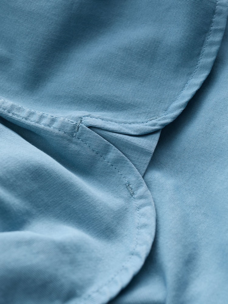 Seasalt Cornwall Blue Mens Jackdaw Cotton Twill Shirt - Image 5 of 5