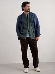 Seasalt Cornwall Green Mens Porlock 100% Linen Shirt - Image 3 of 5