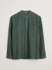 Seasalt Cornwall Green Mens Porlock 100% Linen Shirt - Image 4 of 5