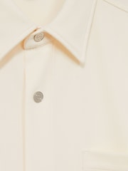 Reiss Off White Fitzroy Brushed Corduroy Press-Stud Overshirt - Image 6 of 6