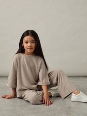Reiss Oatmeal Finley 4-9 yrs Top And Trousers Lightweight Lounge Set - Image 3 of 4