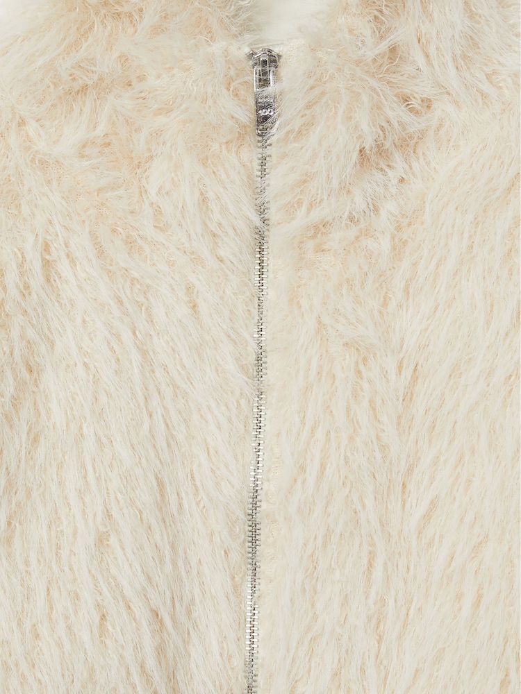 LES 100 CIEL Reiss | Les 100 Ciels Faux-Fur Coat - Image 7 of 7