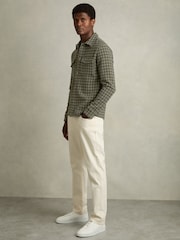 Reiss Green Glen Check Patch-Pocket Overshirt - Image 1 of 6