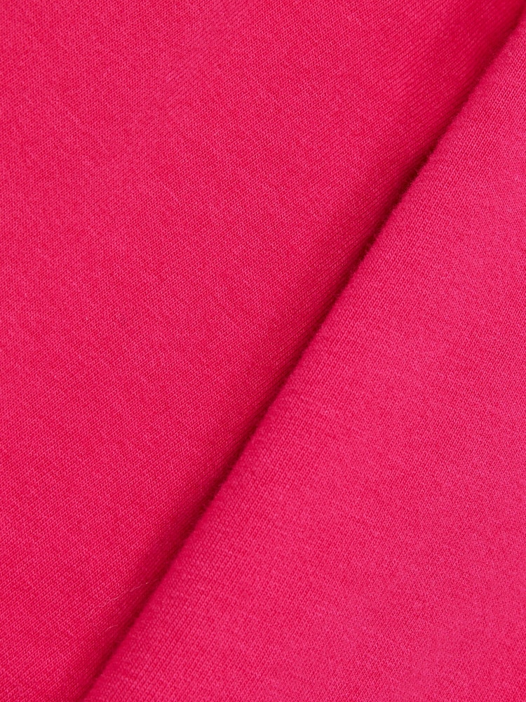 Reiss Bright Pink Carey 9-13 yrs Cotton-Jersey Roll-Neck Top with Stretch - Image 4 of 4