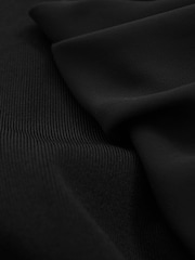 Florere Hybrid Knit Sheer Sleeve Black Top - Image 6 of 6