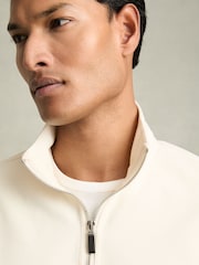 Reiss Off White Creek Brushed-Corduroy Half-Zip Jumper - Image 4 of 6