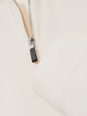 Reiss Off White Creek Brushed-Corduroy Half-Zip Jumper - Image 6 of 6