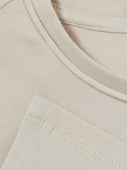 Reiss Taupe Terry 4-9 yrs Cotton-Jersey Cropped T-Shirt - Image 4 of 4