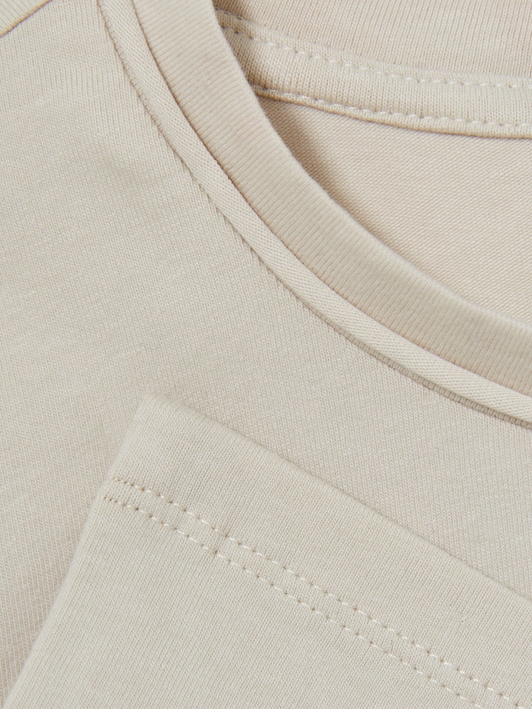 Reiss Taupe Terry 4-9 yrs Cotton-Jersey Cropped T-Shirt - Image 4 of 4