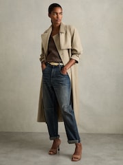 Reiss Bronze Mika Metallic V-Neck Vest - Image 3 of 6