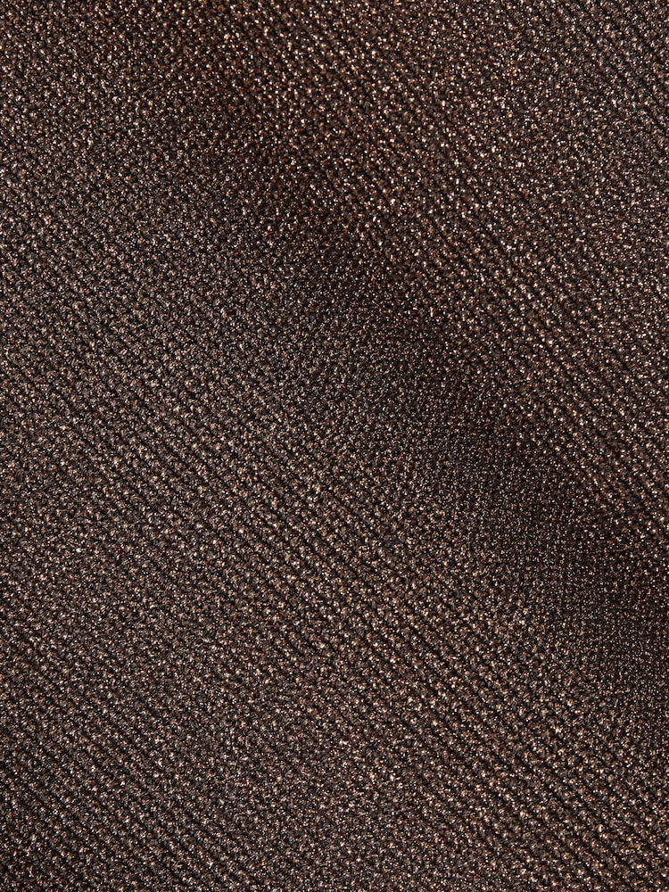 Reiss Bronze Mika Metallic V-Neck Vest - Image 6 of 6