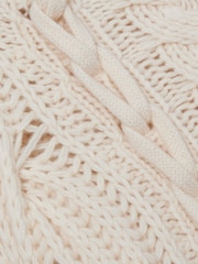 Reiss Cream Aubrey Atelier Wool and Cashmere Cabled Jumper - Image 7 of 7