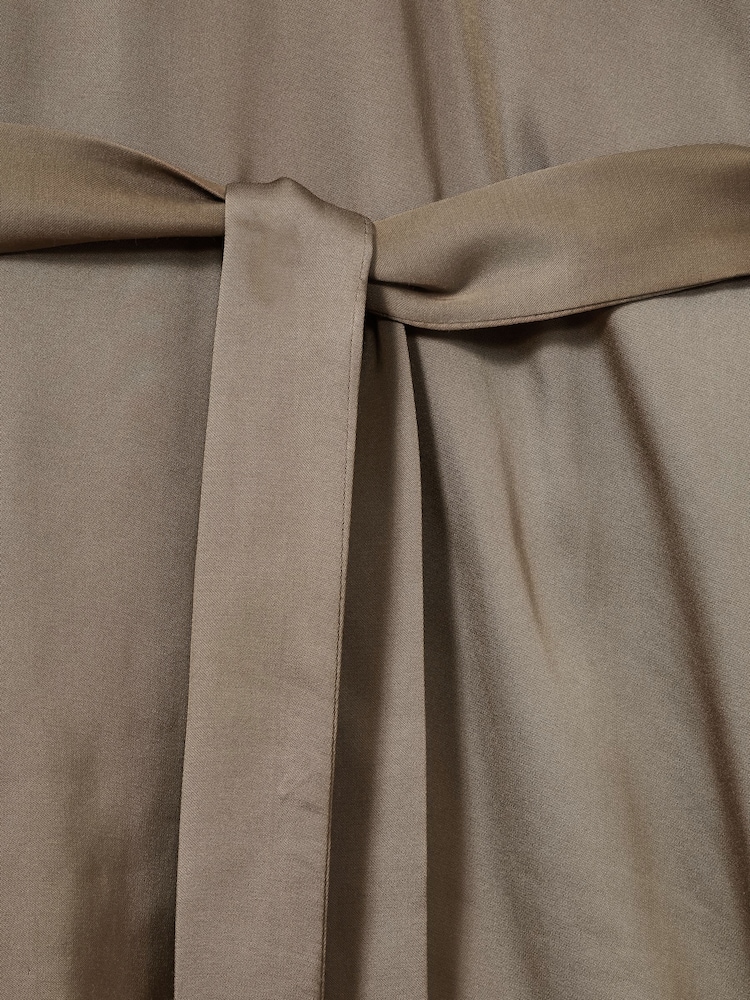 Reiss Mink Lina Woven High-Neck Belted Blouse - Image 7 of 7
