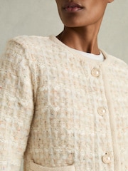 Reiss Felicity Tweed Effect Cardigan with Merino - Slika 5 iz 7