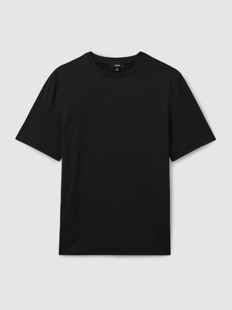 Reiss Black Diego Crew-Neck Jersey T-shirt - Image 2 of 5
