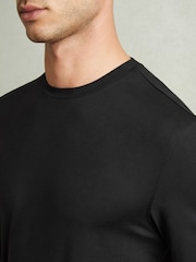 Reiss Black Diego Crew-Neck Jersey T-shirt - Image 3 of 5