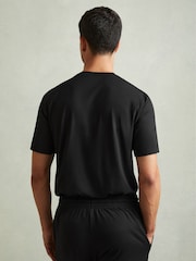 Reiss Black Diego Crew-Neck Jersey T-shirt - Image 4 of 5