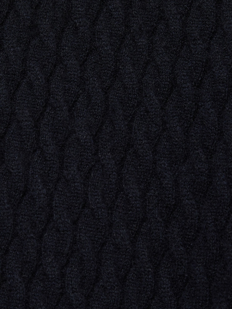 Marinha - de malha de caxemiraReiss Harrogate com Atelier Crew gola  Jumper - Imagem 6 de 6