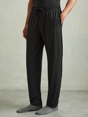 Reiss Black Colorado Tapered Stretch-Jersey Joggers - Image 3 of 6