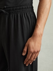 Reiss Black Colorado Tapered Stretch-Jersey Joggers - Image 4 of 6