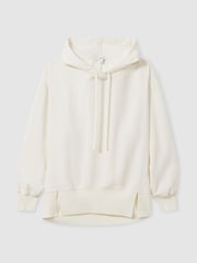 Reiss Cream Kiara Woven Hooded Top - Image 2 of 6