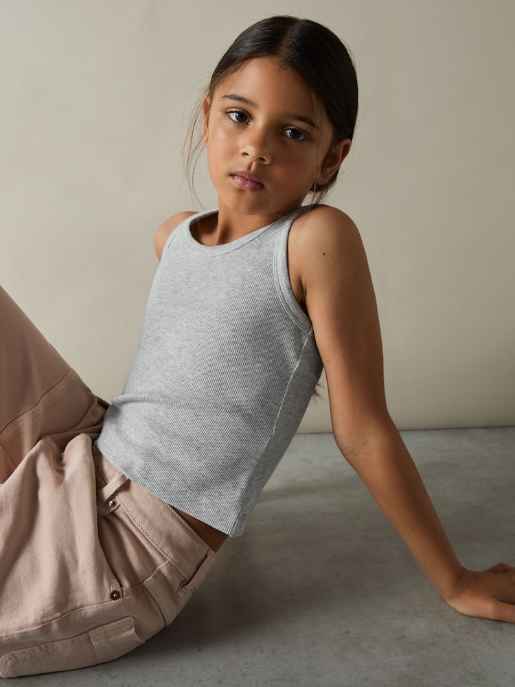 Gris - Camiseta sin mangas de mezcla de algodón Violet de Reiss - Imagen 1 de 4 Gris - Camiseta sin mangas de mezcla de algodón Violet de Reiss - Imagen 1 de 4