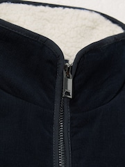 Reiss Navy/White Dutton 13-14 yrs Cotton-Corduroy and Fleece Gilet - Image 3 of 4