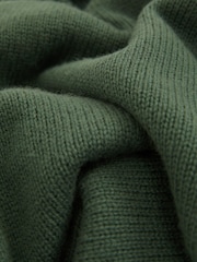 Reiss Green Smoke Stratus Wool-Blend Ridge-Seam Roll-Neck Jumper - Image 8 of 8