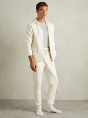 Reiss Off White Callum Cotton-Blend Jersey Joggers - Image 1 of 6