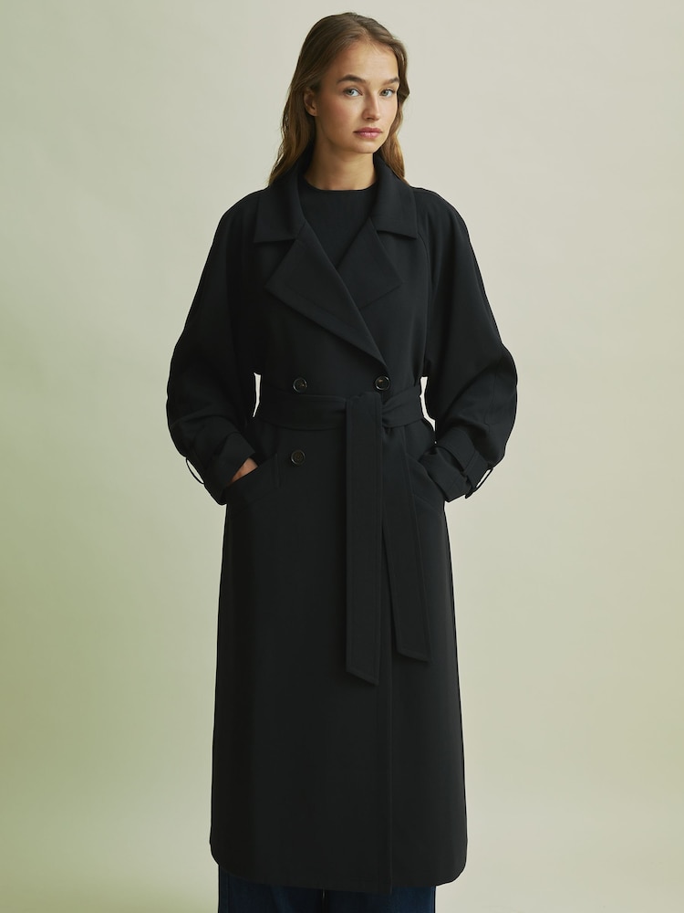 Florere Double Breasted Belted Trench Coat - Image 1 of 7