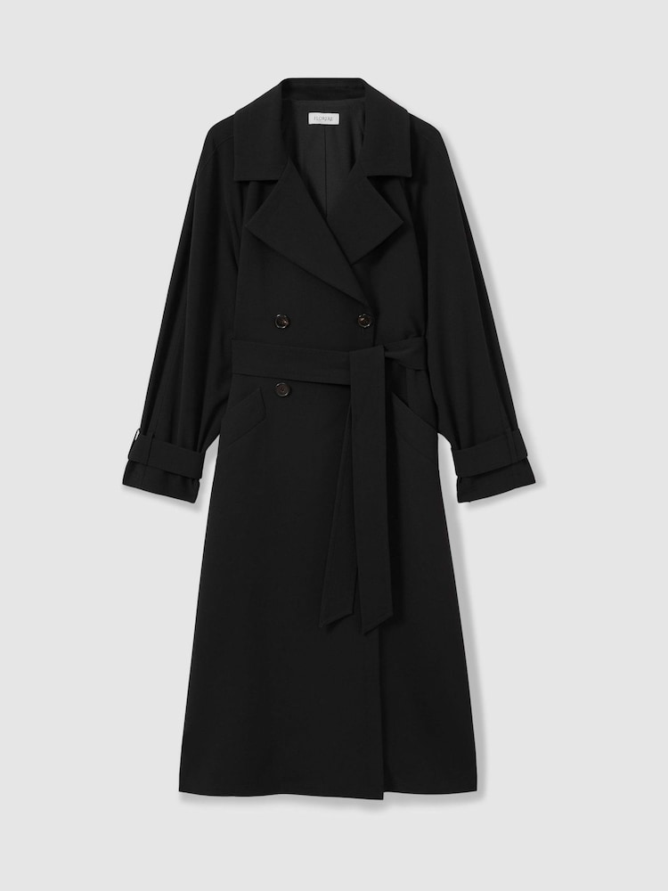 Florere Double Breasted Belted Trench Coat - Image 2 of 7