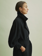 Florere Double Breasted Belted Trench Coat - Image 3 of 7