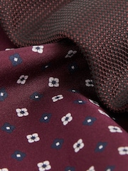 Reiss Bordeaux Ceremony Gift Set Tie And Pocket Square Gift Set - Image 6 of 6